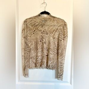 NWOT THE LIMITED Semi-Sheer Animal Print Top
